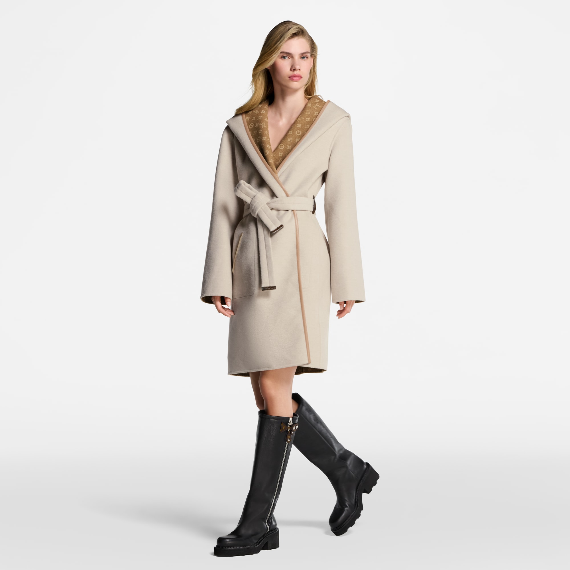 Reversible Signature Hooded Wrap Coat - Ready-to-Wear 1AHYHS